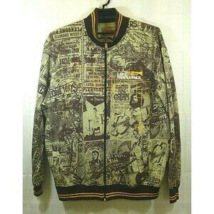 Live Mechanics Track Jacket Vintage All Over Print Music Concert Full Zip 2XL